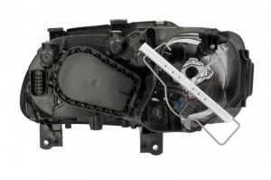 Far dreapta potrivit VW CADDY, TOURAN 2003-2010 - (H7, reglaj electric, fundal cromat, fundal portocaliu) - Img 2