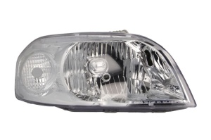 Far fata Dreapta (H4, manual, fara motoras, culoare insert: cromat, culoare semnalizator: transparent) potrivit CHEVROLET AVEO / KALOS -05.11 - Img 1