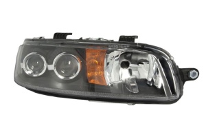 Far fata Dreapta (halogen, 2*H7/H3, electric, fara motoras, culoare insert: gri, culoare semnalizator: galben) potrivit FIAT PUNTO, PUNTO EVO/HATCHBACK, PUNTO/HATCHBACK 01.00-12.03 - Img 1