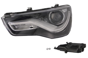 Far fata Stanga (D3S/LED, electric, cu motor, culoare insert: cromat, culoare semnalizator: transparent) potrivit AUDI A1 - Img 1