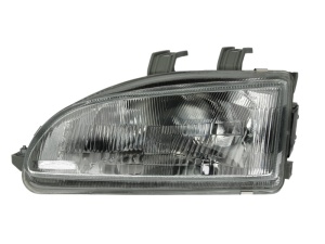Far fata Stanga (H4, electric, fara motoras, culoare insertie: negru) potrivit HONDA CIVIC V