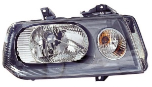 Far fata Stanga (H4/PY21W/W5W, electric, fara motoras, culoare insert: cromat/negru, culoare semnalizator: transparent) potrivit CITROEN JUMPY I; FIAT SCUDO 2004-2007