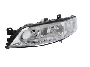 Far fata Stanga (H7/H7, electric, fara motoras, culoare insert: cromat, culoare semnalizator: alb) potrivit OPEL VECTRA B - Img 2