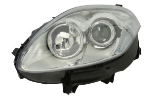 Far Stanga (2*H1/PY24W/W5W, electric, cu motor, cadru negru, culoare insert: cromat) potrivit FIAT BRAVO II 2006-2014
