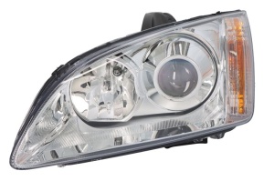 Far Stanga (D1S/H1, electric, cu motor, culoare insert: cromat, culoare semnalizator: portocaliu) potrivit FORD FOCUS II