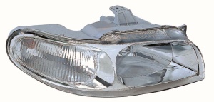 Far Stanga (H4, electric, fara motoras, culoare insert: argintiu, culoare semnalizator: alb) potrivit DAEWOO NUBIRA