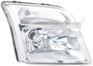 Far stanga potrivit FORD TRANSIT / TOURNEO CONNECT 2002-2006 - (H4, electric, cu motoras, fundal cromat)