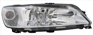 Far stanga potrivit PEUGEOT 306 - (H7, reglaj electric, fundal cromat)