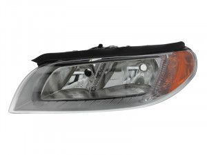 Far stanga potrivit VOLVO S80 II, V70 III, XC70 II - (H7/H9, electric, cu motoras, fundal cromat)