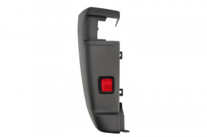 Flaps bara protectie Spate Stanga cu reflector; unghiul deschidere a usii 270, negru, TUV potrivit CITROEN JUMPER I, JUMPER II; FIAT DUCATO; PEUGEOT BOXER 2006-2014