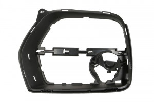 Grila bara fata Dreapta cu locas proiector, plastic, negru potrivit BMW X6 E71, E72 2007-2014 2010-2014