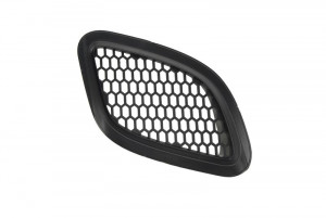 Grila bara fata stanga potrivit ABARTH, plastic, negru/crom ABARTH 500 / 595 / 695; FIAT 500 dupa 2007