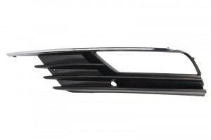 Grila bara fata stanga potrivit AUDI A3 8V Sedan 2012-2016 - cu locas proiectoare, plastic, negru/crom