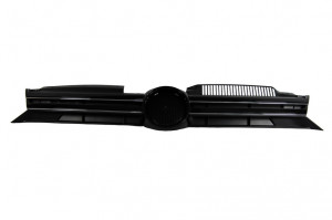 Grila fata deschis, crom/negru lucios potrivit VW GOLF 6 1.2-Electric 2008-2016 pana in 2012