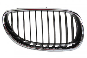 Grila fata Dreapta potrivit BMW 5 (E60), 5 (E61) 2.0-5.0 2001-2010 - (crom/negru)
