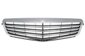 Grila fata potrivit MERCEDES Clasa C 2007-2012 - clasic/ELEGANCE, crom/gri