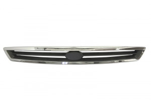 Grila radiator potrivit KIA RIO I 1.3/1.5 2000-2005 pana in 2002 - (crom/negru)