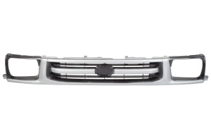 Grila radiator potrivit TOYOTA HILUX VI 2.4-3.0D 1997-2005 pana in 2001 - (crom/gri inchis)