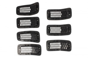 Grila radiator set, gri/negru potrivit JEEP CHEROKEE 2.0D-3.2 2013-2018 - Img 2