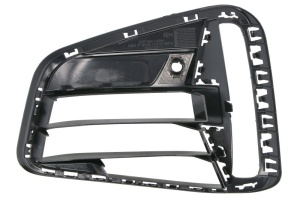 Grila ventilatie bara fata dreapta potrivit BMW 4 G22, G23, G82 Coupe dupa 2020 - (cu orificii senzor parcare, negru lucios, M Sport) - Img 2
