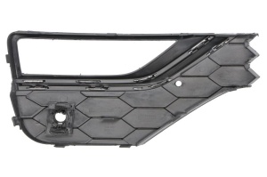 Grila ventilatie bara fata stanga (cu dungi crom, cu orificii lampa ceata, plastic, negru) potrivit VW AMAROK 2H 05.16-05.22 - Img 2