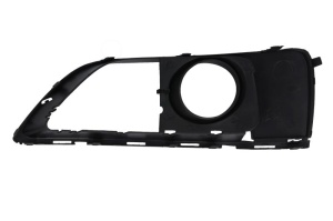 Grila ventilatie bara fata stanga potrivit BMW 2 Active Tourer F45, F46, 2 Gran Tourer F46 2014-2018 - (cu orificii lampa ceata, plastic, negru, LUXURY) - Img 2