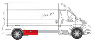 Kit reparatie aripa spate dreapta (inainte de roti, model lung; cu orificiu pentru lumina de degajare) potrivit CITROEN JUMPER; FIAT DUCATO; PEUGEOT BOXER 04.06-08.14 - Img 2