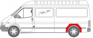 Kit reparatie aripa stanga spate model lung potrivit FORD TRANSIT IV FL, TRANSIT IV FL II 1991-2000 - Img 2
