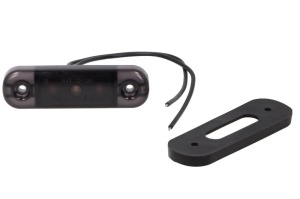 Lumina delimitare stanga/dreapta, forma: oval, portocaliu/fumuriu, LED, inaltime 24mm; latime 84mm; adancime 25mm lungime cablu 240mm, 12/24V (IP6K9K) - Img 1