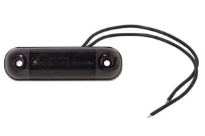 Lumina delimitare stanga/dreapta, forma: oval, rosu/fumuriu, LED, inaltime 24mm; latime 84mm; adancime 25mm lungime cablu 240mm, 12/24V (IP6K9K) - Img 1