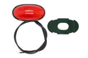 Lumina delimitare stanga/dreapta, forma: oval, rosu, LED, inaltime 75mm; latime 39,5mm; adancime 31mm lungime cablu 380mm, fara prindere, 12/24V (tip: neon, IP6K9K) - Img 1