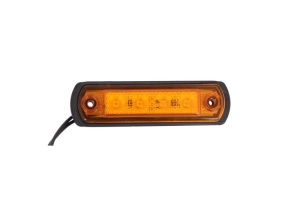 Lumina delimitare stanga/dreapta, portocaliu, LED, inaltime 31mm; latime 110mm; adancime 18,5mm lungime cablu 250mm, 12/24V - Img 1
