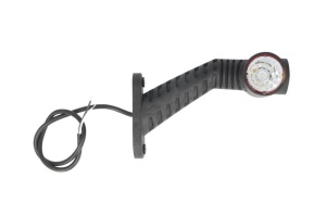 Lumina delimitare stanga, portocaliu/rosu/alb, LED, inaltime 125mm; latime 38mm; adancime 175mm lungime cablu 500mm, pe brațul lung, 12/24V - Img 2