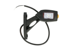 Lumina delimitare stanga, portocaliu/rosu/alb, LED lungime cablu 450mm, brat scurt, 12/24V - Img 2