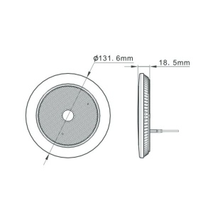 Lumina interior (cu buton, 10/12/24/30V) inaltime:18,5mm diametru131,6mm - Img 3