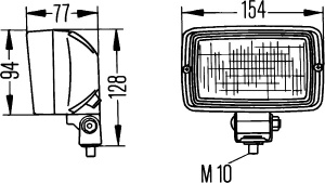 Lumina lucru; Picador 6876 FF (H3/Halogen, 12/24V, 35/70W, lungime: 154mm, inaltime: 128mm, latime: 154mm, adancime: 77mm) potrivit MERCEDES ACTROS MP4 / MP5; FENDT 200 01.87- - Img 4