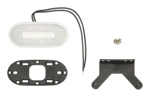 Lumini clarificare stanga/dreapta, alb, LED, inaltime 46,5mm; latime 106,5mm; adancime 21,8mm, în relief, lungime cablu 220mm, cu cuier, 12/24V - Img 1