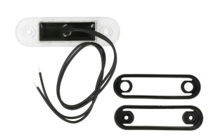 Lumini clarificare stanga/dreapta, forma: oval, portocaliu, LED, inaltime 22,8mm; latime 79,5mm; adancime 13mm, suprafata, lungime cablu 300mm, 12/24V (in orificiu 44x17mm; oval cu saiba HOR 72; transparent lampshade) - Img 2
