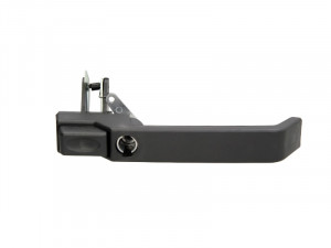 Maner usa Dreapta Fata potrivit LAND ROVER DEFENDER L316 1990-2016 - (exterior, cu gaura pentru incuietoare; negru)