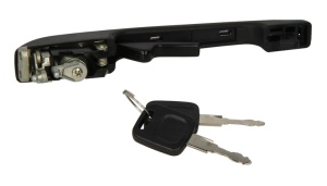 Maner usa Fata Stanga potrivit AUDI 100 C3 1.8-2.5D 1982-1991 - (cu cheie, extern, cu incuietoare, negru) - Img 2