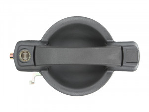 Maner usa Stanga Fata potrivit FIAT DOBLO I 2001-2010 - (exterior, cu gaura pentru incuietoare; negru)