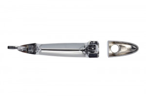 Maner usa Stanga Fata potrivit LANCIA YPSILON 843 2003-2011 - (exterior, cu gaura pentru incuietoare; crom) - Img 2