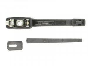 Maner usa Stanga Fata potrivit VW CADDY I, GOLF II, JETTA II, PASSAT B2, POLO II 86C 2F, POLO 1979-1994 - (exterior, cu gaura pentru incuietoare; crom/negru) - Img 2
