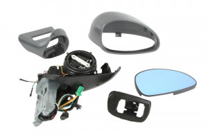 Oglinda dreapta potrivit CITROEN C4 2004-2010 - electrica incalzita, albastra, grunduita, cu senzor temperatura - Img 2
