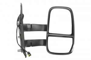 Oglinda laterala Dreapta manual, convexa, crom, lung potrivit IVECO DAILY IV, DAILY V -02.14 - Img 1