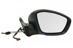 Oglinda laterala Dreapta (mecanic, convexa, crom, cu senzor de temperatura) potrivit PEUGEOT 2008 I, 208 I, 208 II, 208/HATCHBACK - Img 1