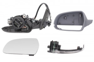 Oglinda laterala Stanga electrica, asferica, incalzita, potrivit AUDI A4 ALLROAD B8, A4 B8 - Img 1