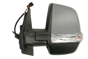 Oglinda laterala stanga (mecanica, convex, grund, double) potrivit FIAT DOBLO II; OPEL COMBO D 09.14-12.22 - Img 2