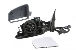 Oglinda stanga potrivit AUDI A6, A6 ALLROAD 2004-2011 - electrica, asferic, incalzita, grunduita, pliabila electric