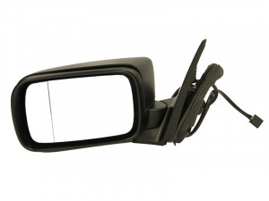 Oglinda stanga potrivit BMW Seria 3 1998-2006 - electrica, asferic, incalzita, albastra, grunduita